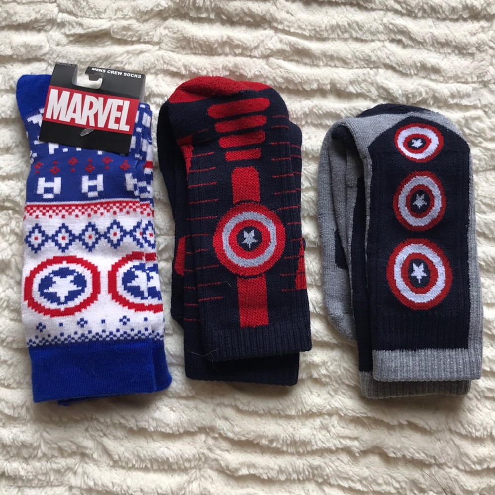 Captain America Crew Socks